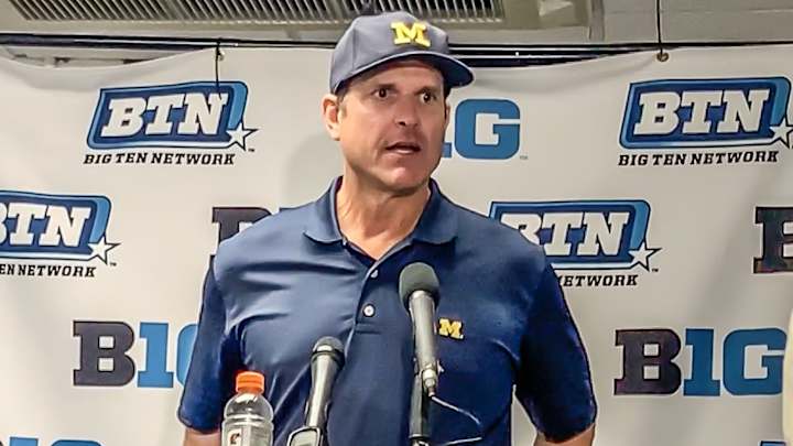Video & Analysis: Jim Harbaugh Attempts To Explain Fumble Epidemic
