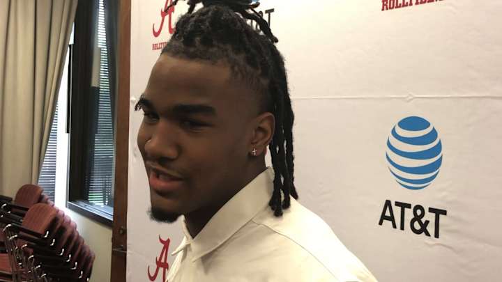 Quick hit: Jaylen Waddle's mom gave him grief for getting tackled by a punter Quick hit: Jaylen Waddle's mom gave him grief for getting tackled by a punter