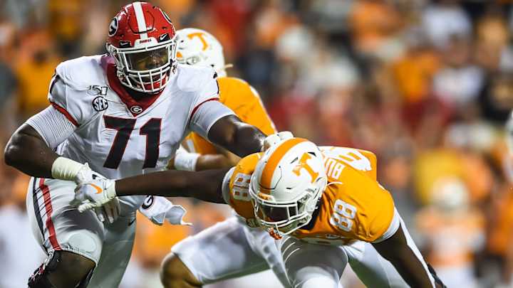 Giants Dip into Offensive Tackle Rich Draft Class to Add Georgia's Andrew Thomas Giants Dip into Offensive Tackle Rich Draft Class to Add Georgia's Andrew Thomas
