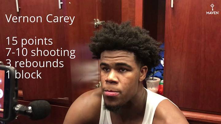 Vernon Carey, Wendell Moore, Tre Jones After Countdown To Craziness Vernon Carey, Wendell Moore, Tre Jones After Countdown To Craziness