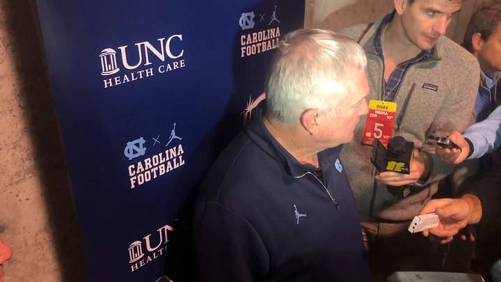 WATCH: Mack Brown discusses North Carolina's loss at Virginia Tech