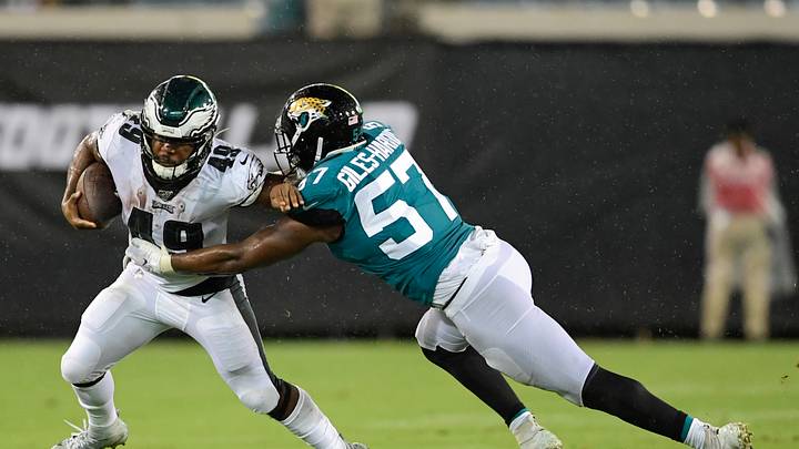Jaguars Promote Rookie Giles-Harris to Active Roster Following Linebacker Injuries Jaguars Promote Rookie Giles-Harris to Active Roster Following Linebacker Injuries