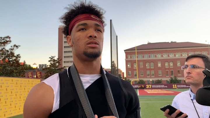 USC LB Hunter Echols: 'We Can't Hang Our Face Because We Got Some of Our Best Guys Out'