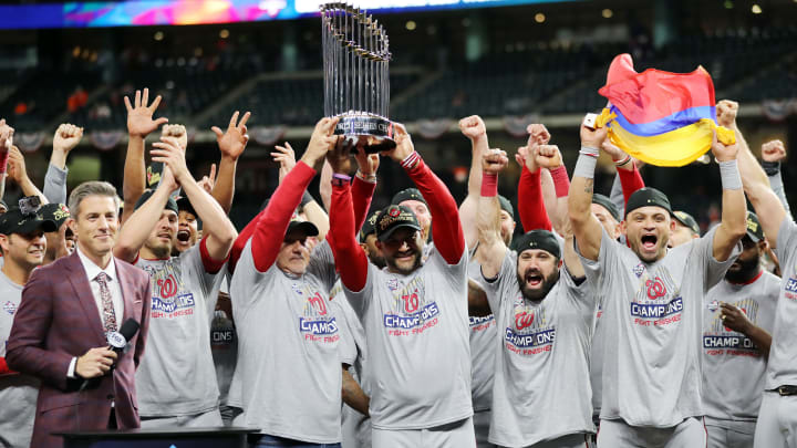 Nationals Go Wild in Locker Room After Winning First-Ever World Series Nationals Go Wild in Locker Room After Winning First-Ever World Series