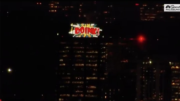 Watch: Philadelphia Building Plays Parkey Double Doink Animation