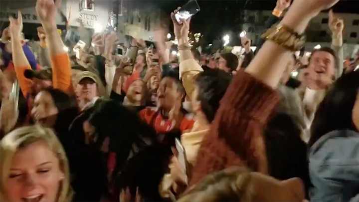 WATCH: Fans Celebrate in Clemson After National Championship Win Over Alabama