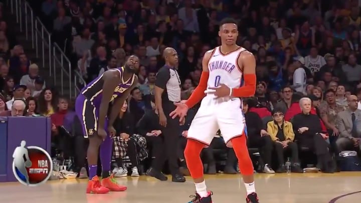 Watch: Russell Westbrook Trolls Lance Stephenson's Air Guitar Celebration