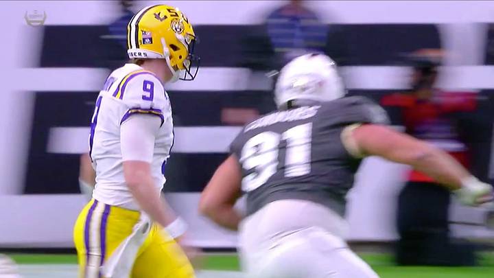 Watch: LSU Quarterback Joe Burrow Gets Lit Up on Pick-Six Return, Responds With Crazy Hot Streak