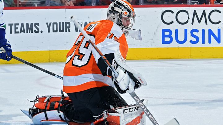 Carter Hart Dives, Saves Flyers To Get Eighth Straight Victory