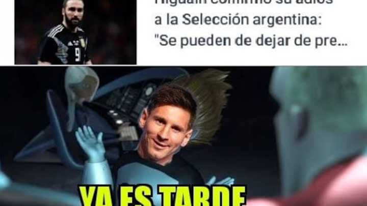 Los mejores memes tras la renuncia de Higuaín a la selección argentina