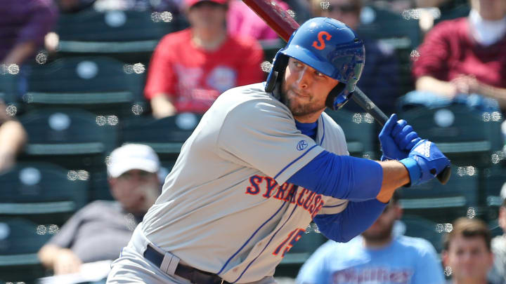 Tim Tebow Strikes Out vs. Position Player Making First Pitching Appearance