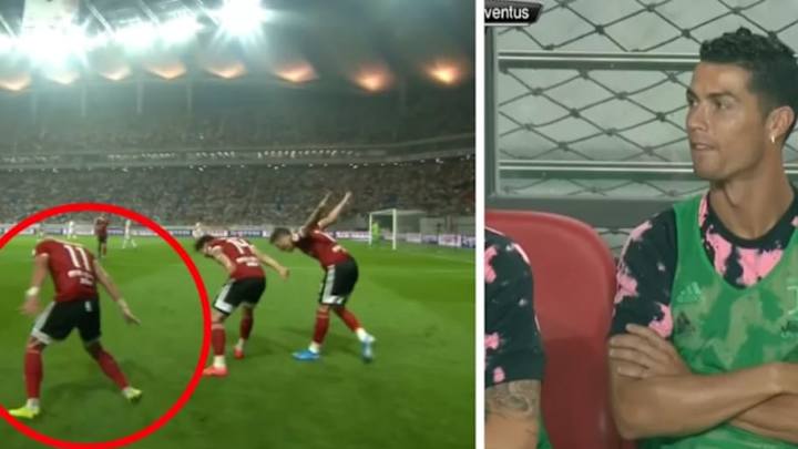 La reacción de Cristiano Ronaldo cuando un rival le marca gol a la Juventus y celebra como él