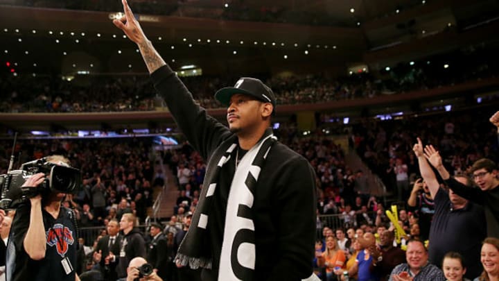 Watch: Carmelo Anthony Attends Knicks vs. Heat, Receives Standing Ovation