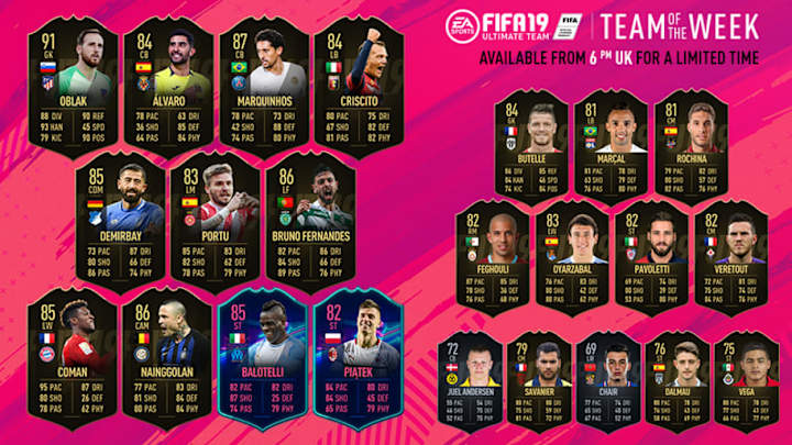 FIFA 19 Ultimate Team: Jan Oblak, Kingsley Coman & Krzysztof Piatek Headline TOTW 23