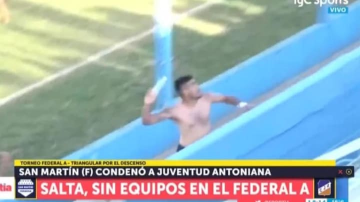 La brutal agresión a piedrazos de un futbolista del ascenso argentino contra los dirigentes rivales