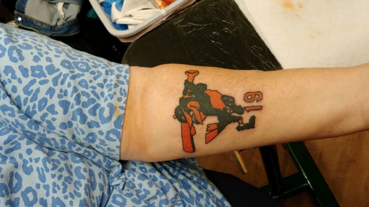 59-Year-Old Orioles Fan Gets Tattoo Honoring Chris Davis Amid Slump