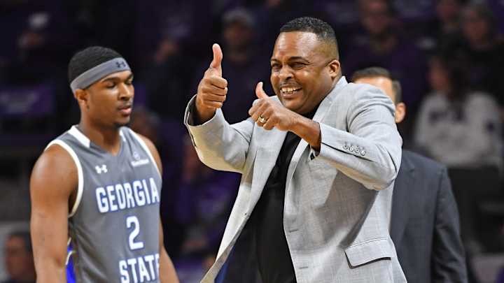 Watch: Georgia State Head Coach Ron Hunter Directs Student Band Before Battle with Houston