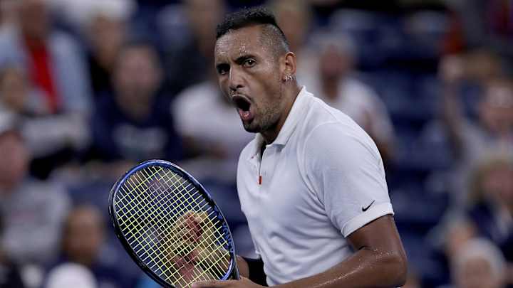 Nick Kyrgios Jokes With Ball Boy, Shouts at Umpire in Wild Three-Set Win