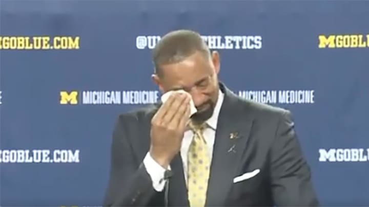 Juwan Howard Cries 'Tears of Joy' During Introduction as Michigan's New Head Coach