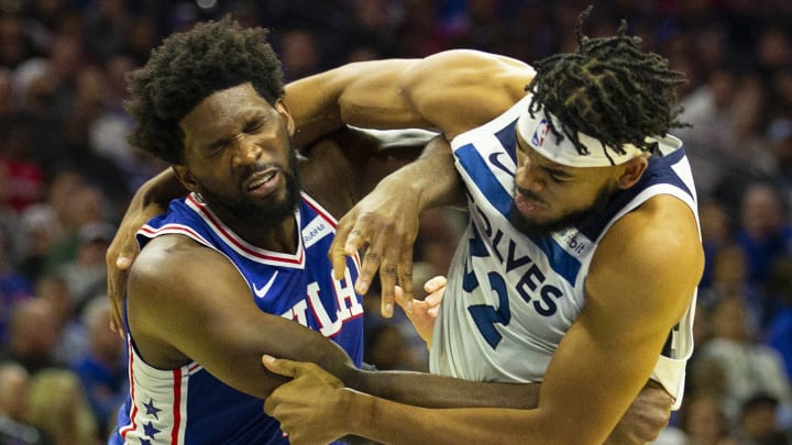 Joel Embiid, Karl-Anthony Towns Suspended Two Games for Role in Sixers-Timberwolves Brawl Joel Embiid, Karl-Anthony Towns Suspended Two Games for Role in Sixers-Timberwolves Brawl