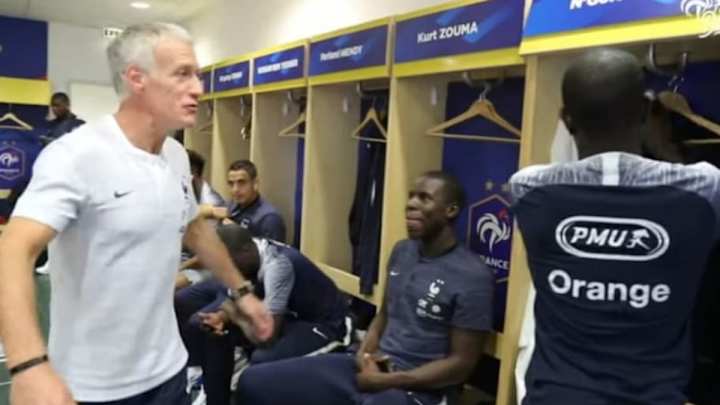 VÍDEO | La reacción de Didier Deschamps al ver a N'Golo Kanté en el vestuario de Francia