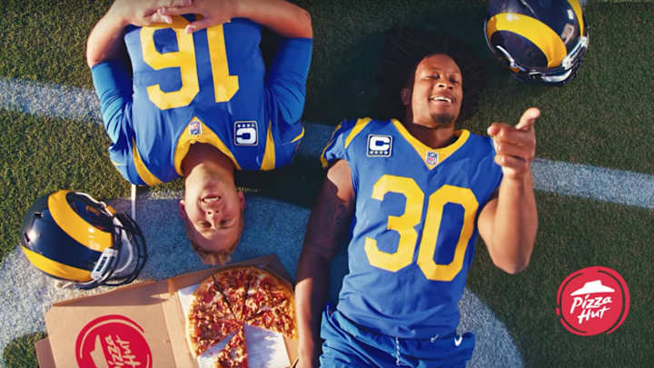 Watch: Jared Goff, Todd Gurley Star in Pizza Hut Super Bowl Commercial Watch: Jared Goff, Todd Gurley Star in Pizza Hut Super Bowl Commercial