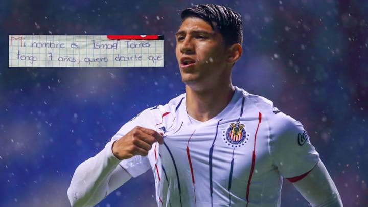 La emotiva carta que un pequeño fan de Chivas le envió a Alan Pulido