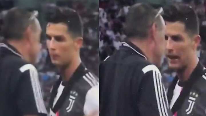 VÍDEO | El enojo de Cristiano Ronaldo con Maurizio Sarri tras ser sustituido