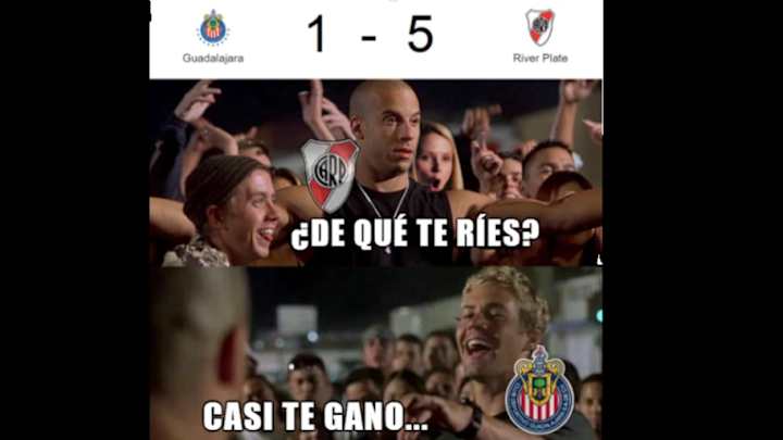 Los mejores 'memes' de la dura goleada sufrida por Chivas contra River Plate
