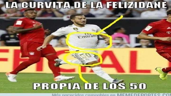 Los mejores memes sobre el estado físico de Hazard, la curva de la 'feliZidane' y más