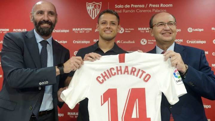 'Chicharito' en su presentación con el Sevilla: "Me sigo imaginando cosas chingonas"