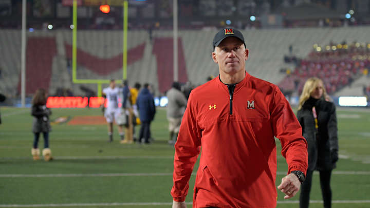 Former Maryland Coach DJ Durkin Working As Guest Coach at Falcons Camp Former Maryland Coach DJ Durkin Working As Guest Coach at Falcons Camp