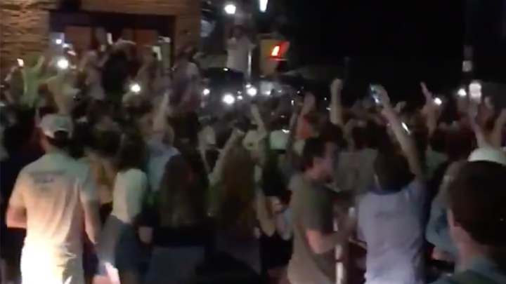 Watch: Virginia Fans Celebrate Overtime Win Over Purdue in Streets of Charlottesville