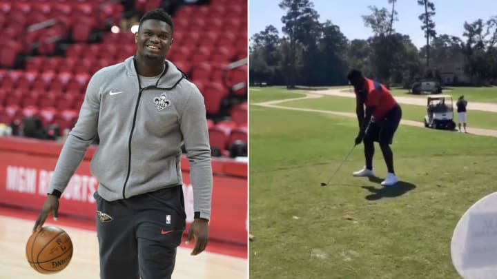 Zion Williamson Swung the Head Right Off a Golf Club Zion Williamson Swung the Head Right Off a Golf Club