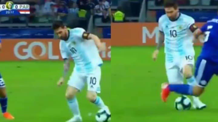 VÍDEO | La espectacular gambeta de Leo Messi sin tocar el balón ante Paraguay