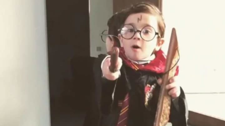 Mateo Messi se probó el sombrero seleccionador de Harry Potter y se enojó por la casa que le tocó