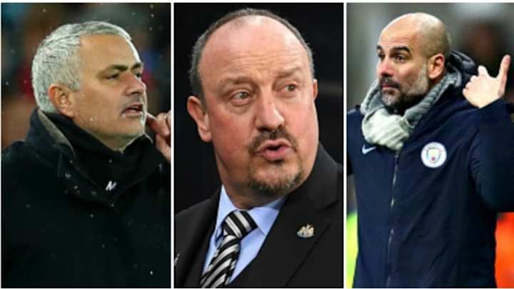 El curioso dato de Rafa Benítez en el partido centenario de Pep Guardiola y de Mourinho