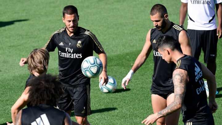Eden Hazard, Brahim Diaz & James Rodriguez Return to Real Madrid Training