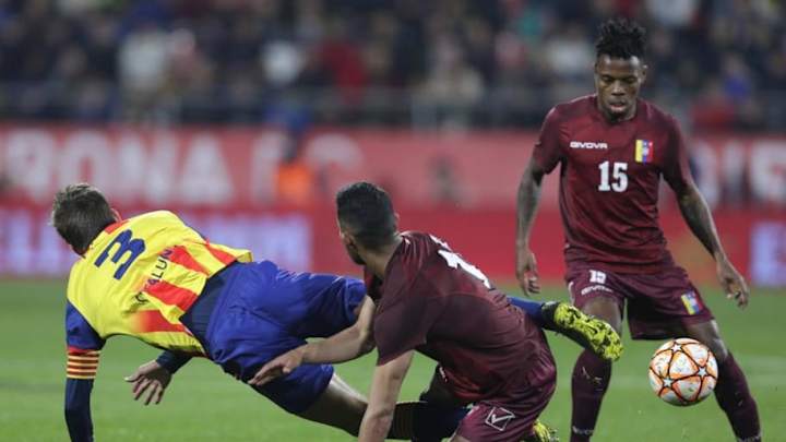 Venezuela jugó con camisetas falsas su amistoso contra Catalunya