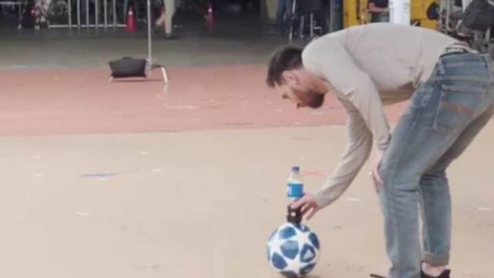VÍDEO | La última maravilla de Messi con una botella de Pepsi