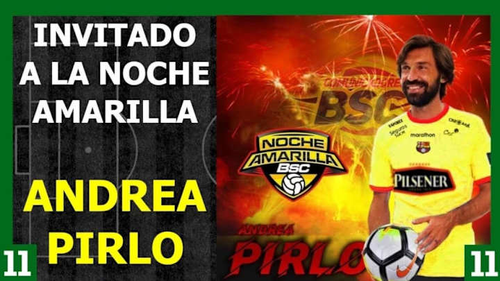 Andrea Pirlo vestirá la Camisa de BSC en la Noche Amarilla 2019