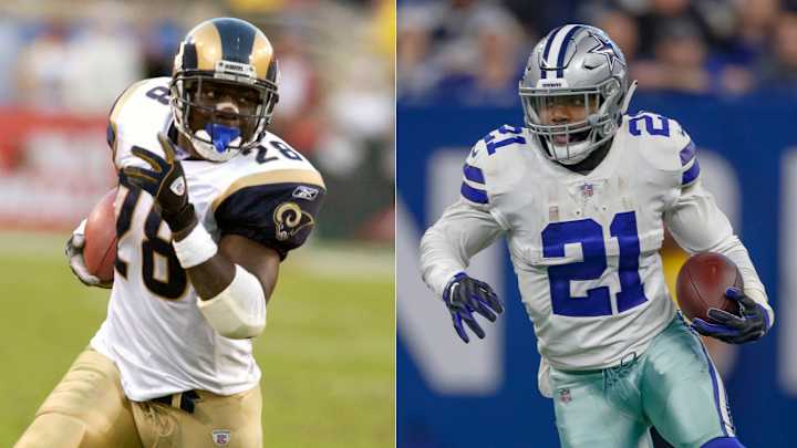 Marshall Faulk Training Ezekiel Elliott During Training Camp Holdout