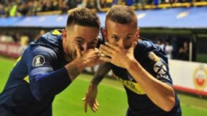 La explicación del "Tascagol", el nuevo festejo de Nahitan Nández y Darío Benedetto