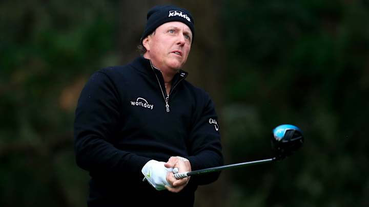 Spieth, Mickelson Part of Five-Way Tie for Lead at Rainy AT&T Pebble Beach Pro-AM