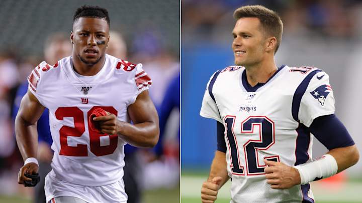 Saquon Barkley 'Ready to Run Through a Brick Wall' After Tom Brady Chat Saquon Barkley 'Ready to Run Through a Brick Wall' After Tom Brady Chat