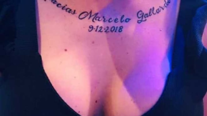 La reacción de Marcelo Gallardo al ver el tatuaje que se hizo una fanática de River en el pecho