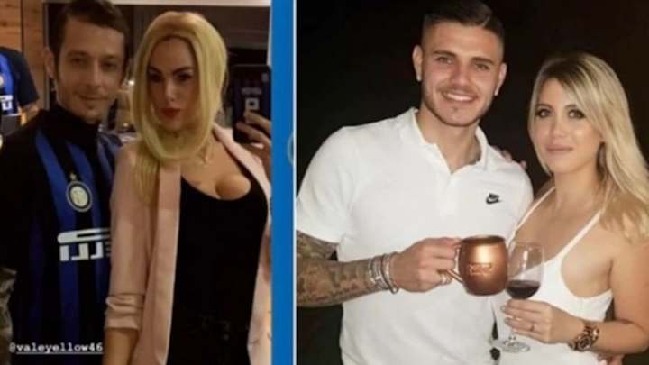 Valentino Rossi y su novia se disfrazan de "Icardi y Wanda Nara" para el Carnaval