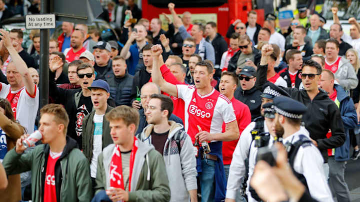 Ajax Fans Party on Streets of London Ahead of Champions League Clash With Spurs