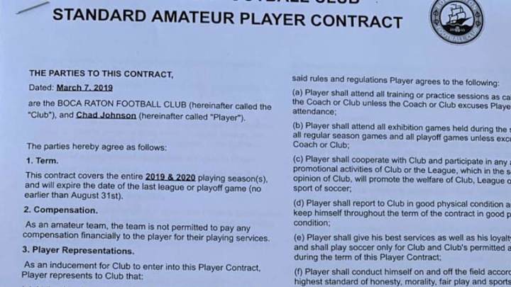 Chad Johnson Signs Contract With Amateur Soccer Team Boca Raton FC