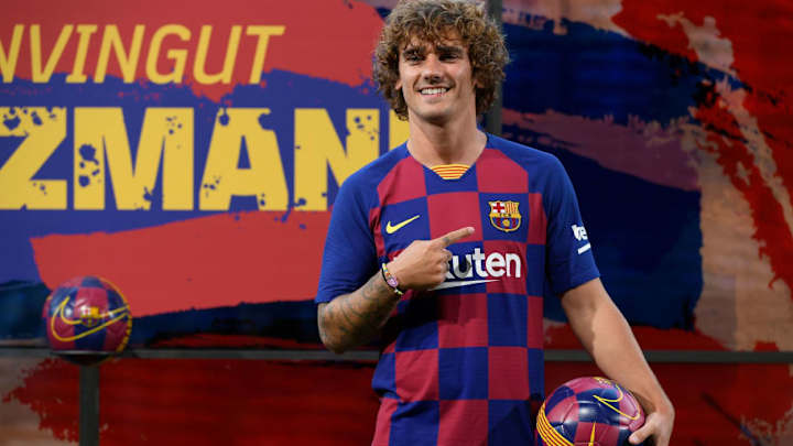 Así apareció la placa de Griezmann en el Metropolitano tras confirmarse su fichaje por el Barcelona